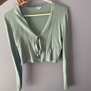 Front tie cardigan